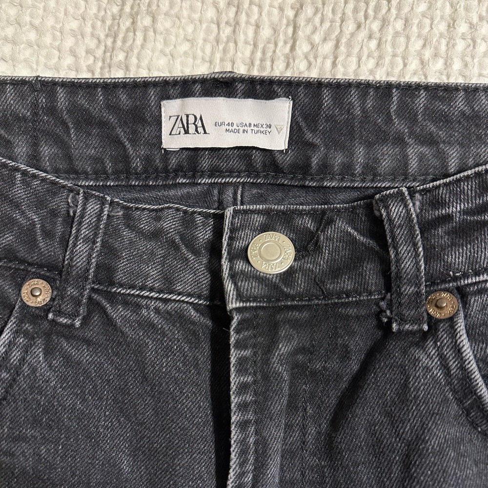 ZARA HIGH WAISTED MOM FIT JEANS SIZE 8 - Picture 7 of 7